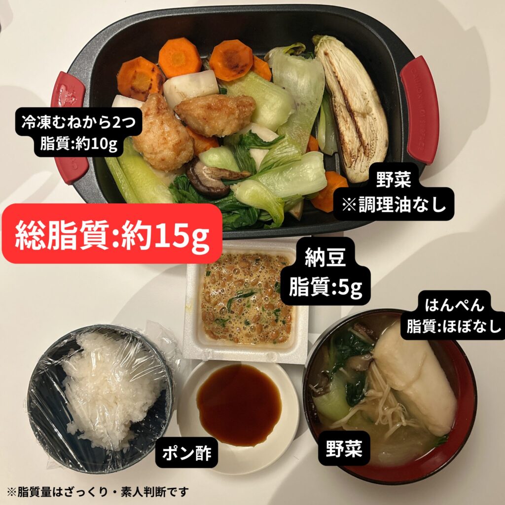 脂質15g以下の食事例2